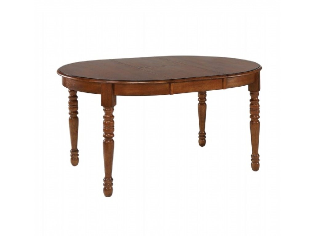 42" Round Dining Leg Table w/ 1 pc 15" Butterfly Leaf, Solid Top
